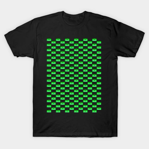 Supernova - Green-White Pattern T-Shirt by The Black Panther